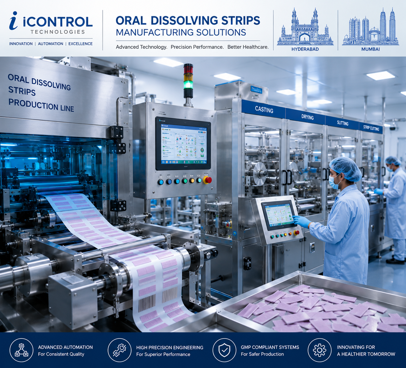 Oral Dissolving Strips Machine Manufacturers in Hyderabad and Mumbai